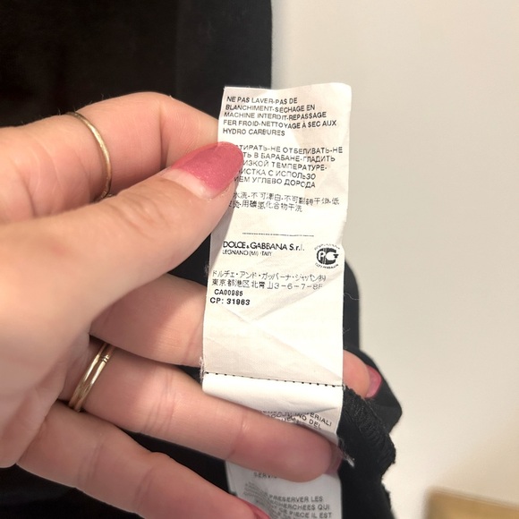 DOLCE & GABBANA -  Cotton French Wire Embellishment T-shirt - Picture 6 of 10